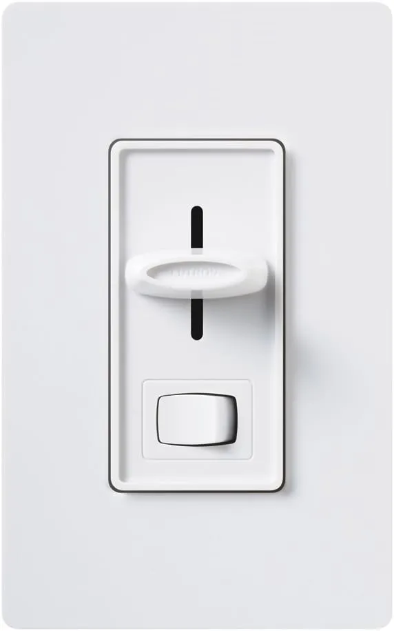 Lutron Skylark Preset Dimmer Switch, 600-Watt, Single-Pole/3-Way, S-603P-WH, White