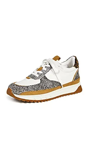 Madewell Kickoff Trainer Sneakers in Leather and Spot Mix Calf Hair Olive Grove Multi Spot Dot 6.5 M