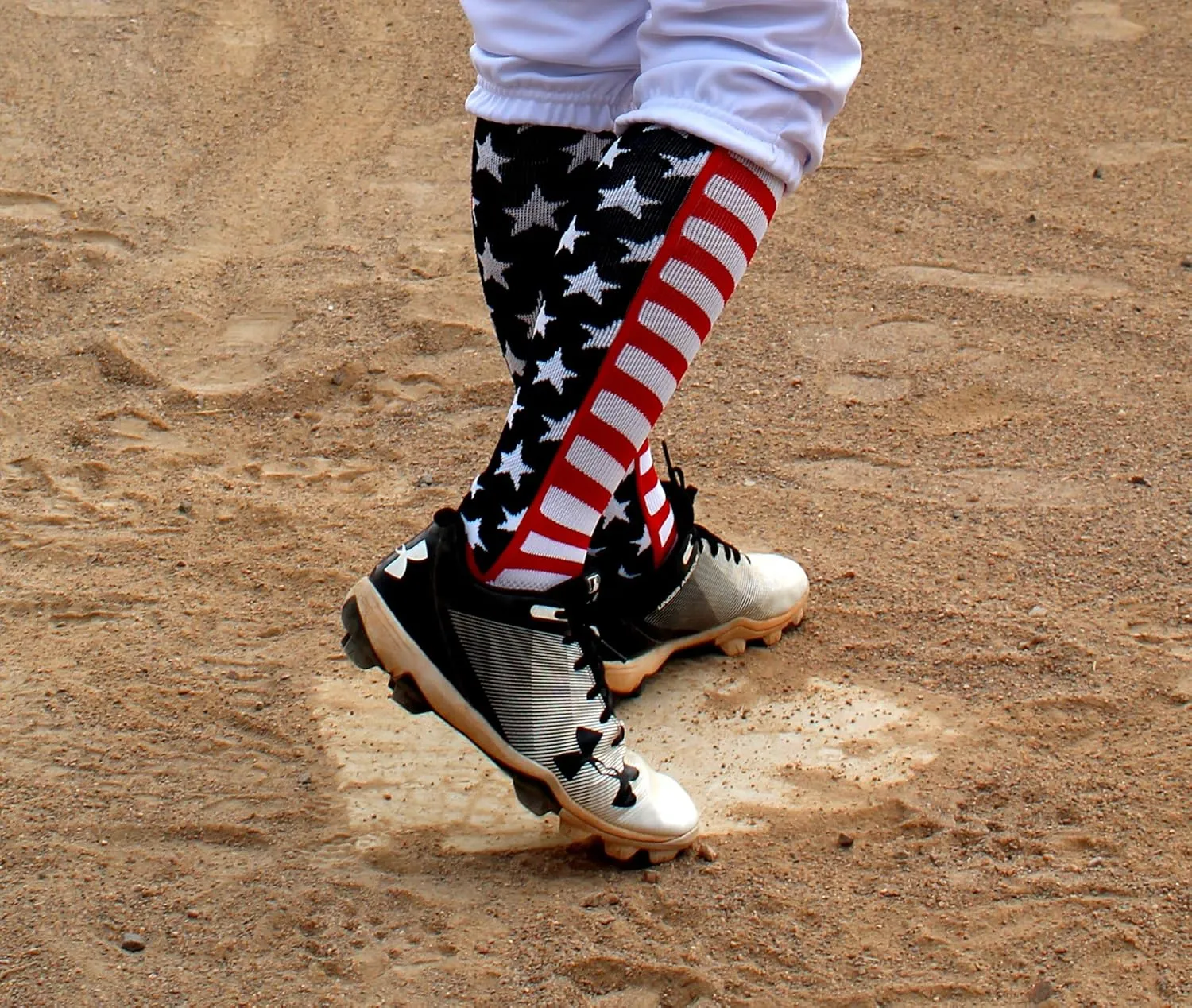 MadSportsStuff USA American Flag Stars and Stripes Socks for Baseball Softball Football Youth and Adult Boys Girls Men Women