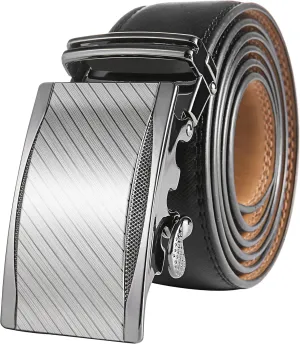 Marino Men’s Genuine Leather Ratchet Dress Belt With Automatic Buckle, Enclosed in an Elegant Gift Box