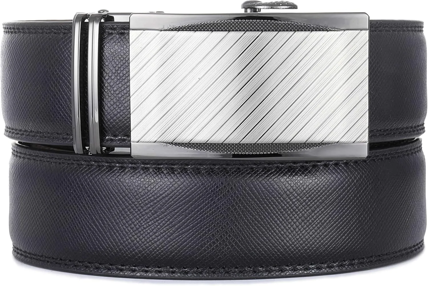 Marino Men’s Genuine Leather Ratchet Dress Belt With Automatic Buckle, Enclosed in an Elegant Gift Box