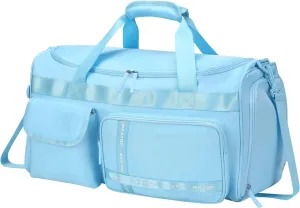 MAXTOP Light Blue Gym Bag Water Resistant Travel Duffel Bag with Dry Wet Separated Pocket Travel Essential Tote Duffle Bag for Yoga Beach Sports Gear Storage