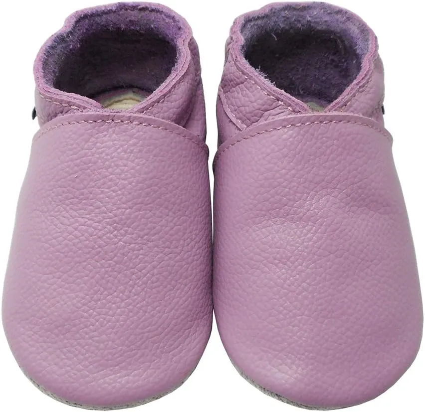 Mejale Baby Infant Toddler Shoes Slip-on Soft Sole Leather Moccasins Pre-Walkers