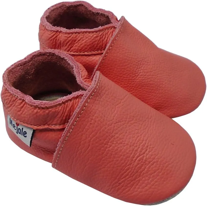 Mejale Baby Infant Toddler Shoes Slip-on Soft Sole Leather Moccasins Pre-Walkers