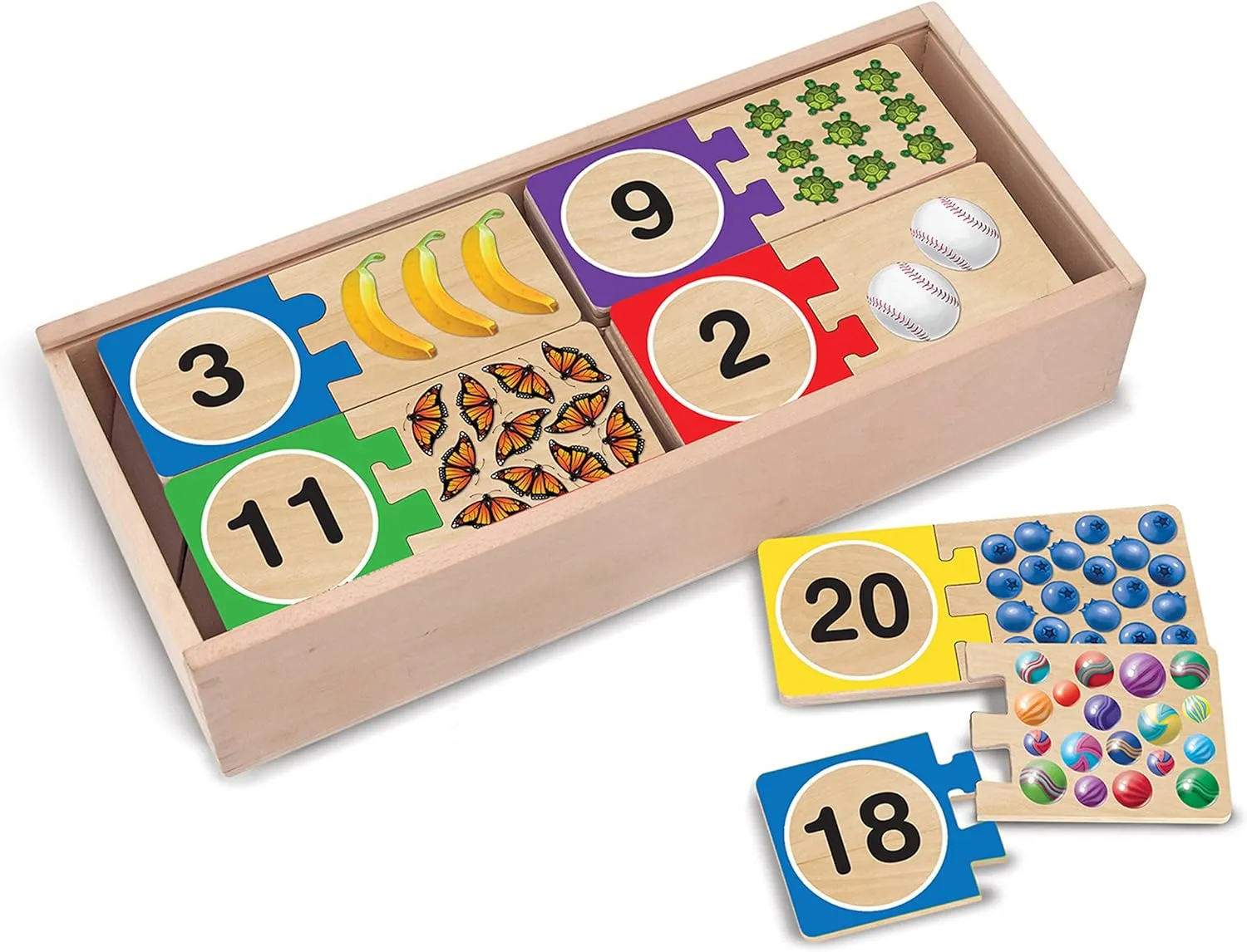 Melissa & Doug Self-Correcting Number Puzzles, Developmental Toy, Motor Skills, 3 , Gift for Boy or Girl