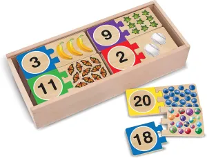 Melissa & Doug Self-Correcting Number Puzzles, Developmental Toy, Motor Skills, 3 , Gift for Boy or Girl