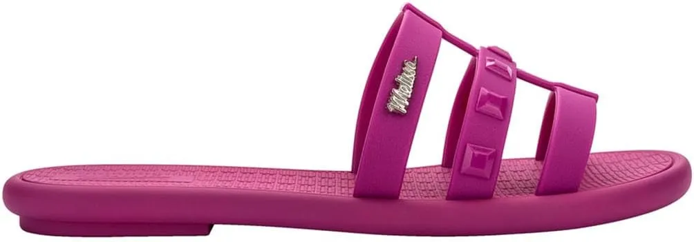 Melissa Sun Atlantis Women's Slides - Trendy Slip on Sandals for Women, Women's Jelly Shoes w/Stud Appliques, Adult Jellies