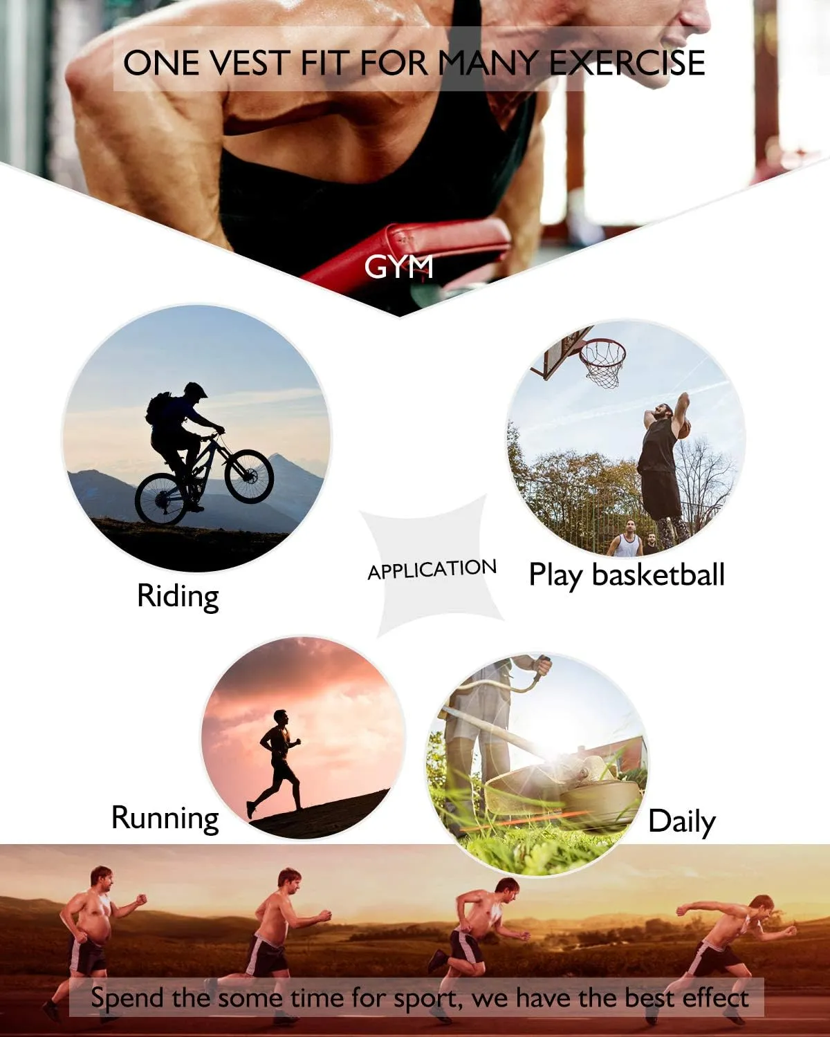 Men Sweat Sauna Vest Waist Trainer Body Shaper Hot Neoprene Sport Fitness Gym Workout Tank Top