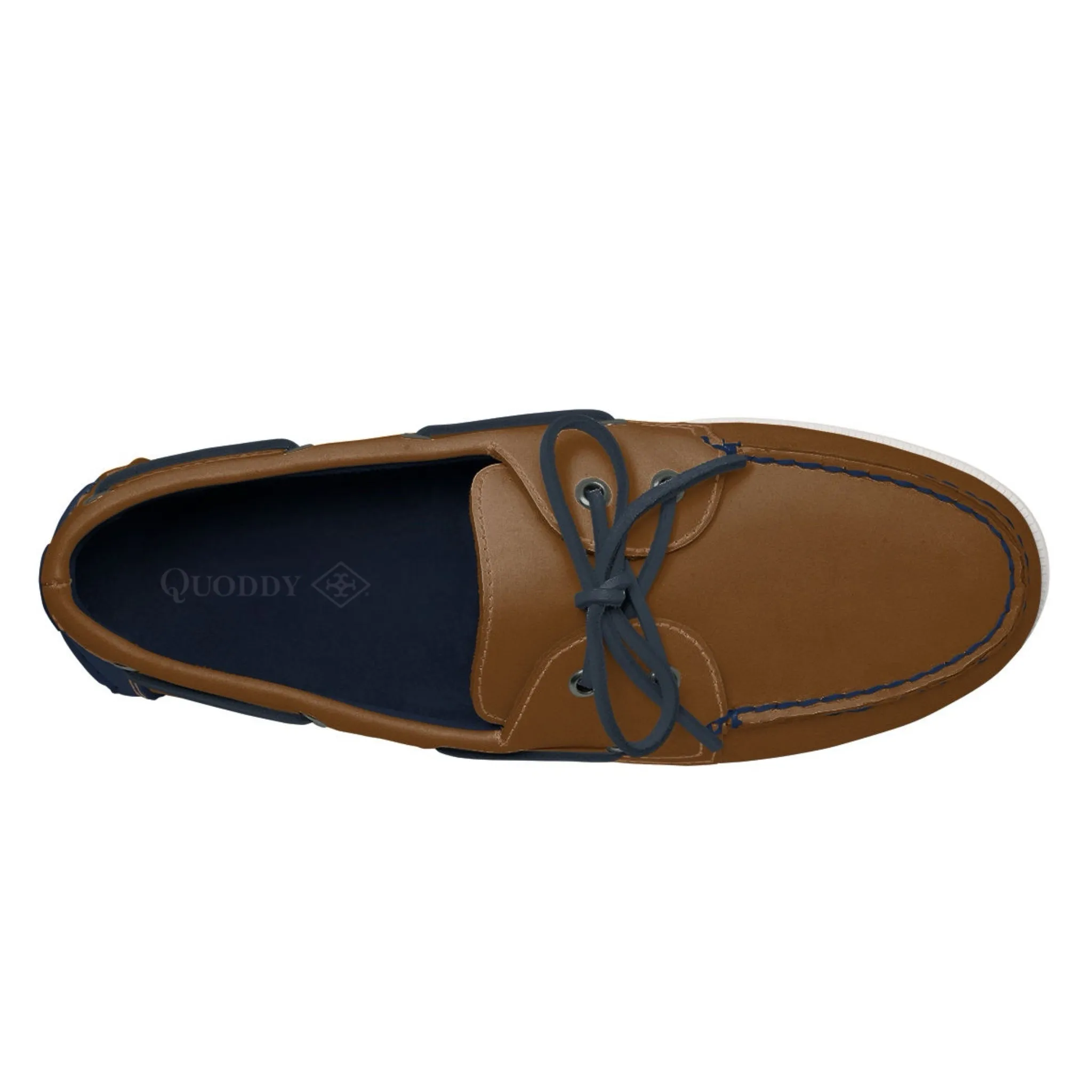 Men’s 2 Eyelet LE Boat Shoe: Dk Brown/Denim Navy