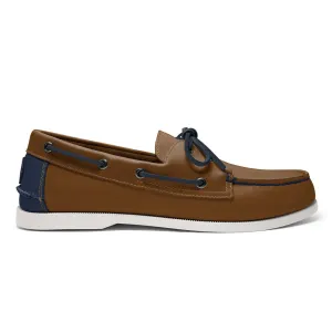 Men’s 2 Eyelet LE Boat Shoe: Dk Brown/Denim Navy