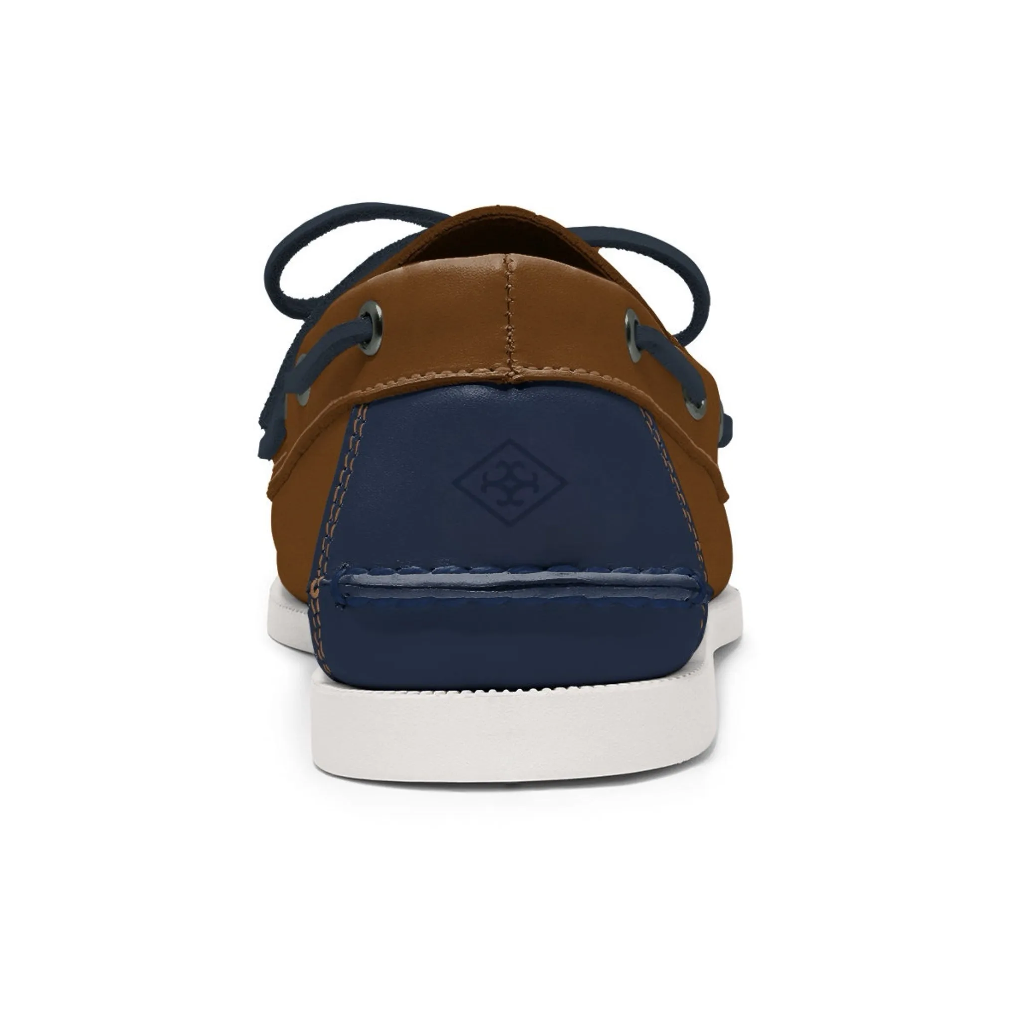 Men’s 2 Eyelet LE Boat Shoe: Dk Brown/Denim Navy