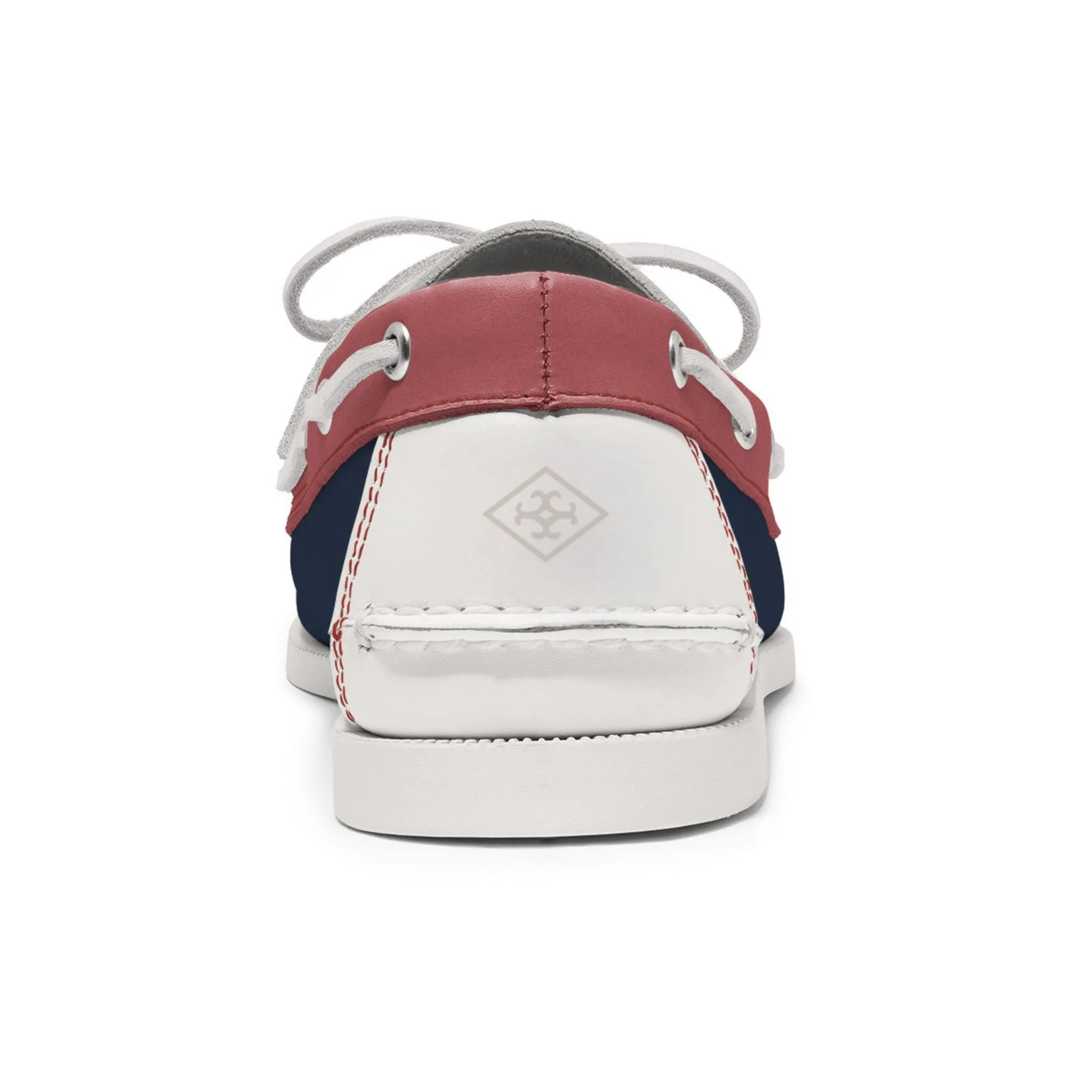 Men’s 2 Eyelet LE Boat Shoe: Navy/White/Pink