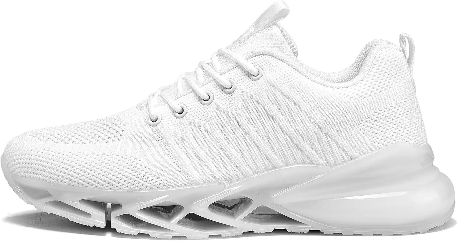 Mens Air Cushion Fashion Sneakers Breathable Blade Running Walking Shoes Comfortable Non Slip Work Sport Fitness Athletic Tennis Shoes