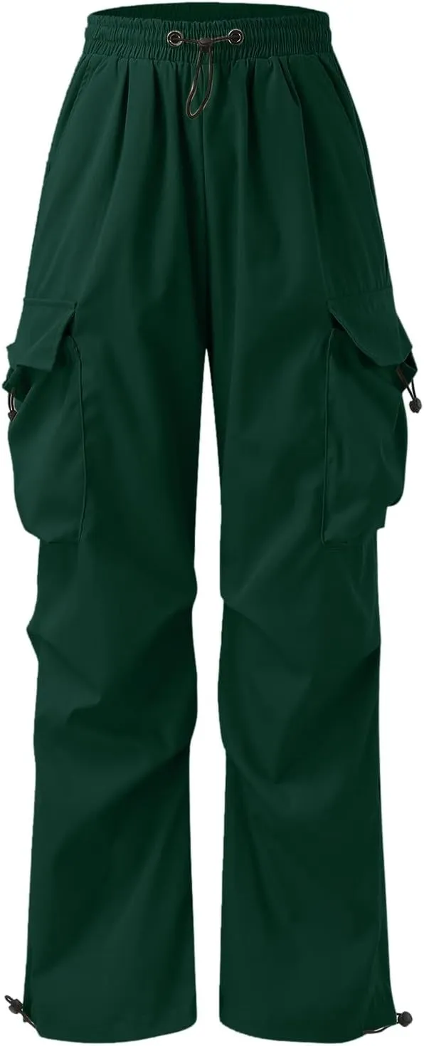 Men's Baggy Cargo Pants Casual Cotton Elasticated Waist Pant Streetwear with Multiple Pockets
