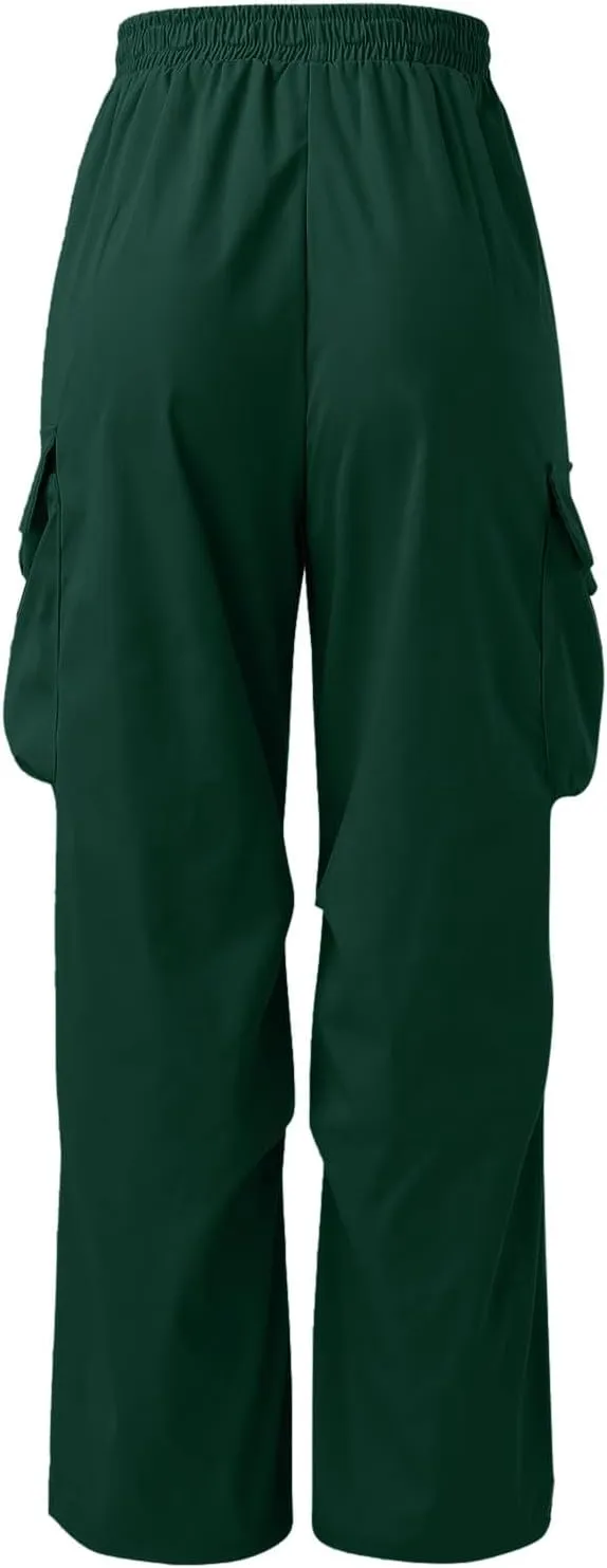 Men's Baggy Cargo Pants Casual Cotton Elasticated Waist Pant Streetwear with Multiple Pockets