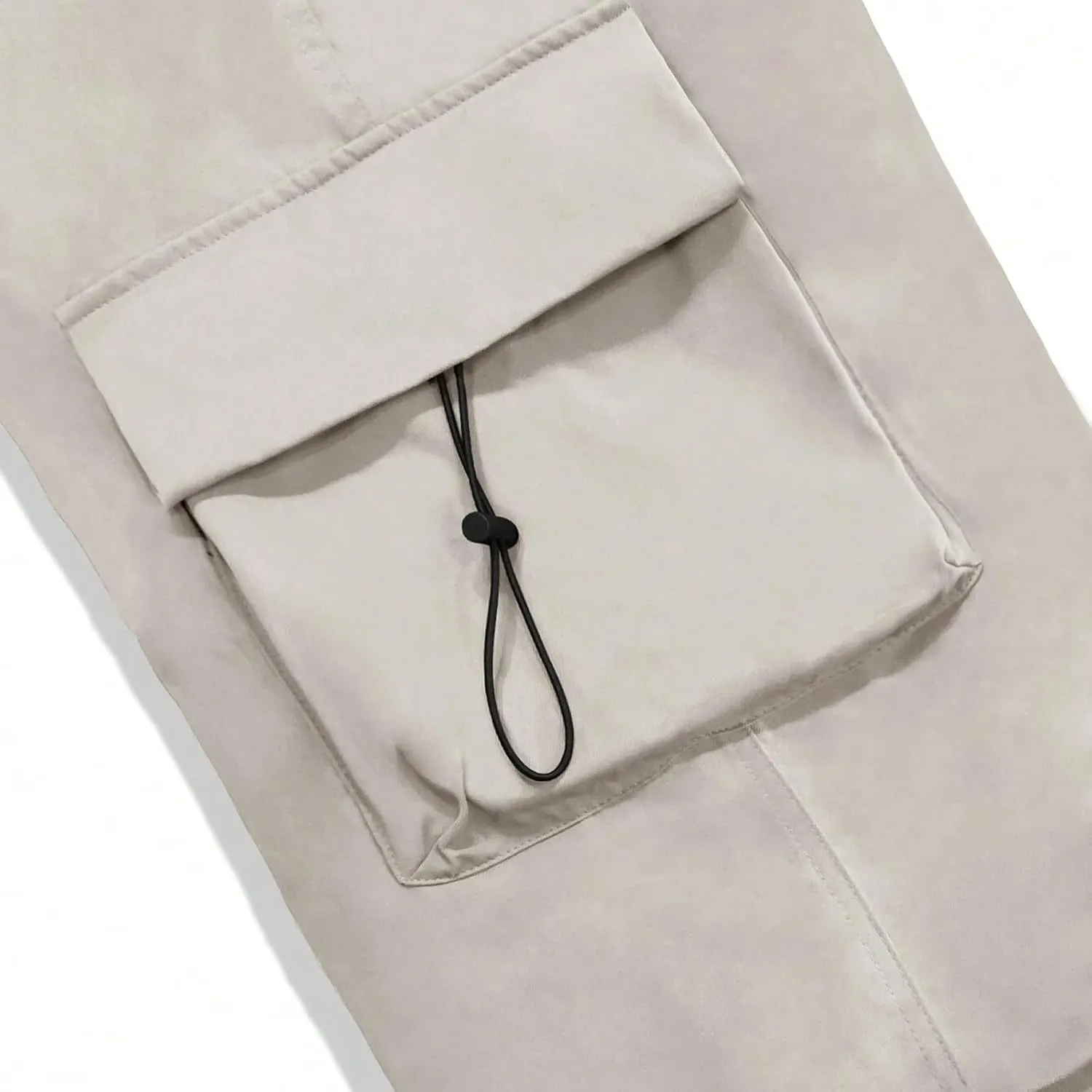 Men's Baggy Cargo Pants Casual Cotton Stretch Elastic Waist Pant Hiking Pant Multi Pockets