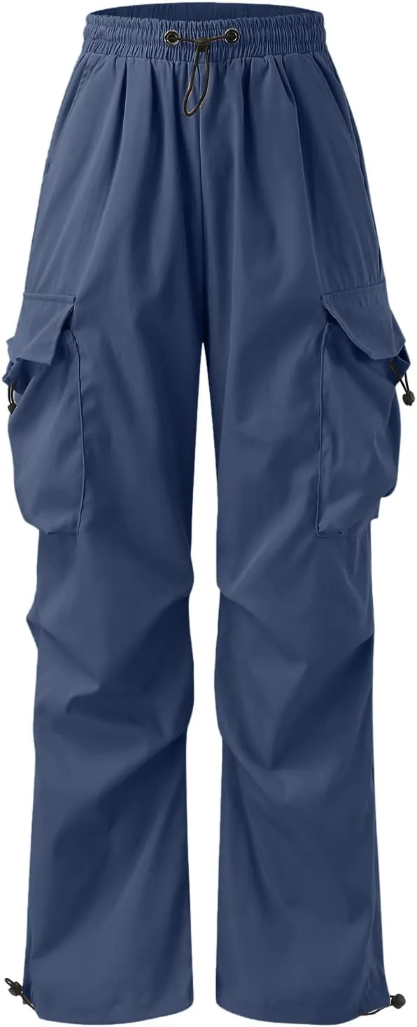 Men's Baggy Cargo Pants Casual Parachute Pants Cotton Elasticated Loose Fit Streetwear Multi Pockets