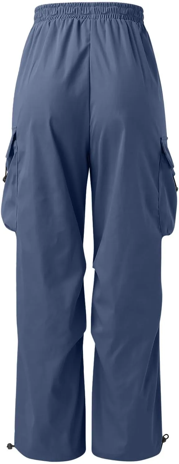 Men's Baggy Cargo Pants Casual Parachute Pants Cotton Elasticated Loose Fit Streetwear Multi Pockets