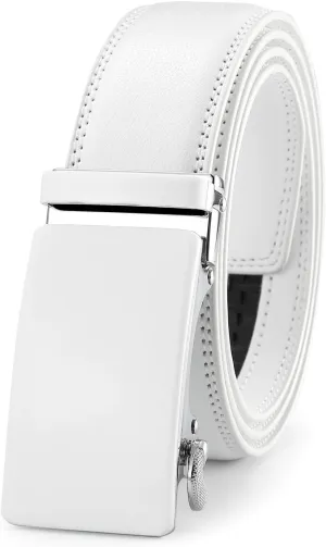 Men's Belt,Ratchet Dress Belt with Automatic Buckle Brown/Black-Trim to Fit-35mm wide