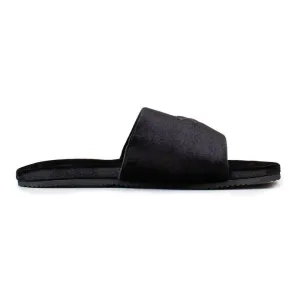 Men's Black Velvet House Slide from Del Toro Shoes