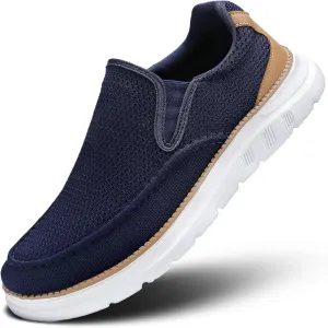 Mens Boat Shoes Casual Loafers Slip On Walking Dress Sneakers Mesh Business Oxfords Work Lightweight Soft Sole