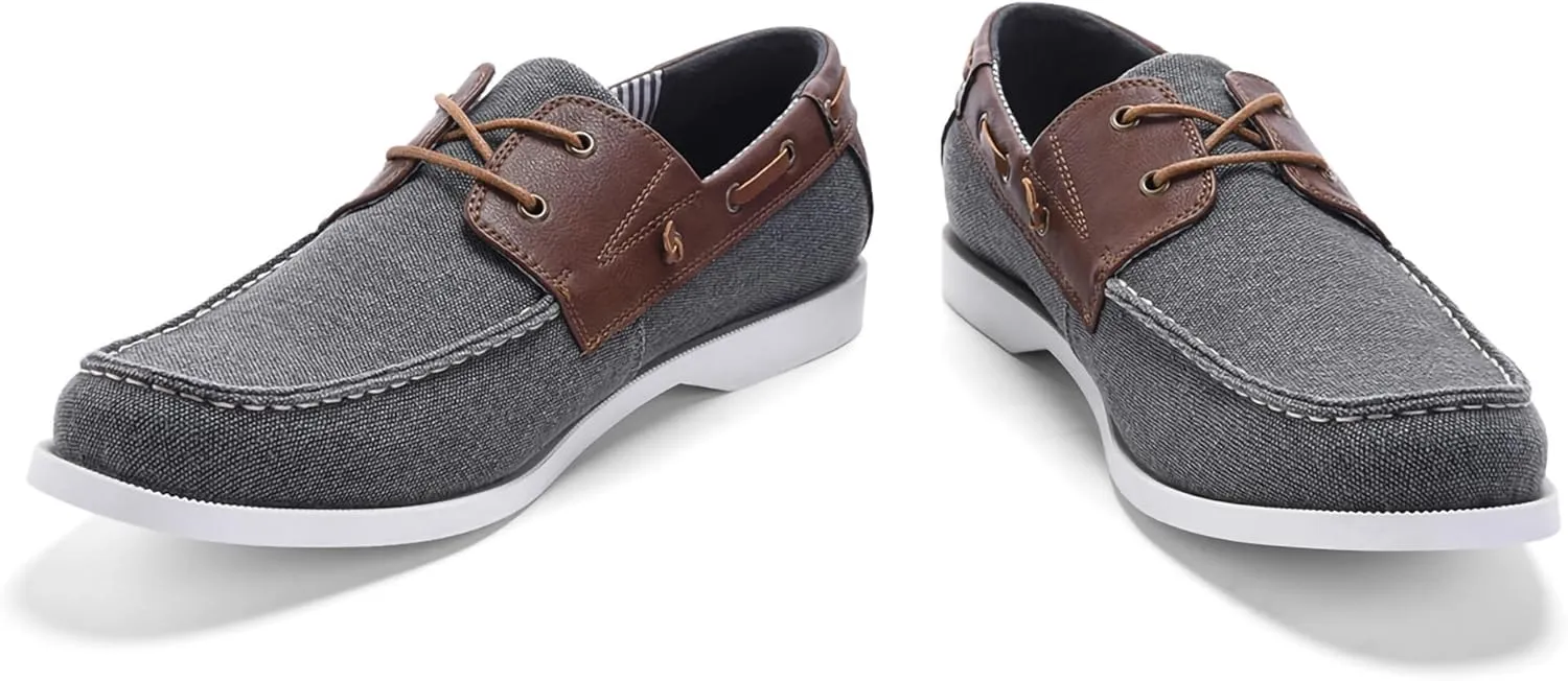 Men's Boat Shoes Slip On Modern Casual Work Loafer Moc Toe Walking Shoe