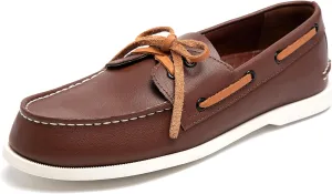 Men's Boat Shoes Slip On Modern Casual Work Loafer Moc Toe Walking Shoe