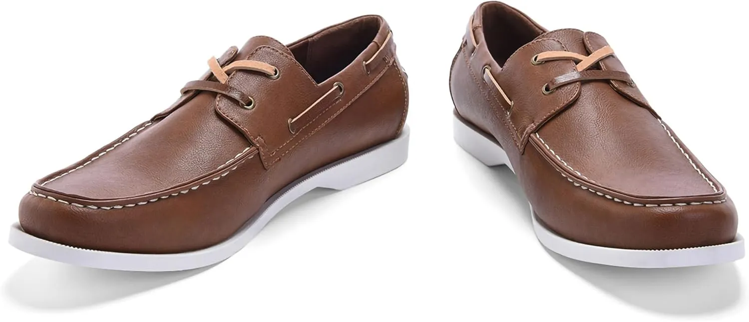 Men's Boat Shoes Slip On Modern Casual Work Loafer Moc Toe Walking Shoe