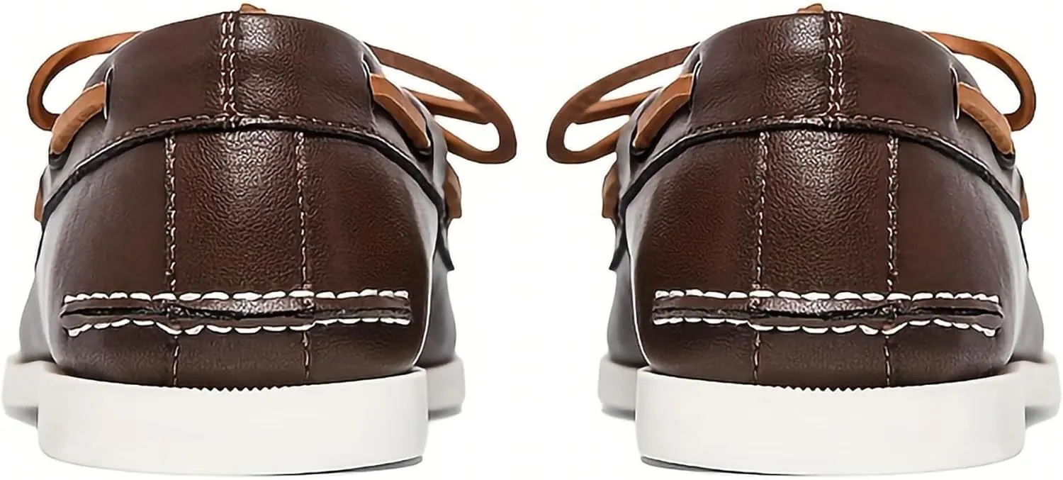 Men's Boat Shoes Slip On Modern Casual Work Loafer Moc Toe Walking Shoe