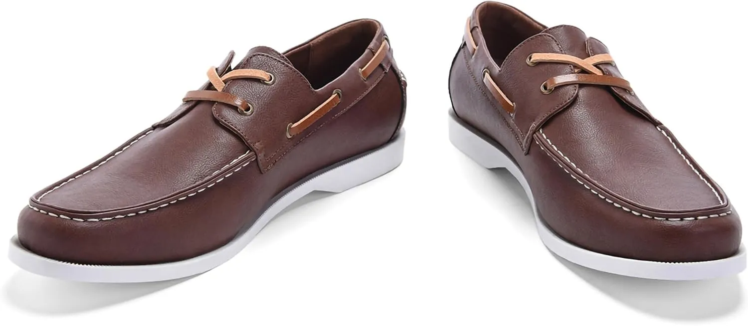 Men's Boat Shoes Slip On Modern Casual Work Loafer Moc Toe Walking Shoe
