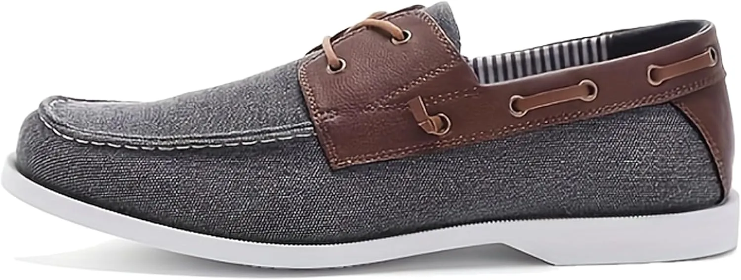Men's Boat Shoes Slip On Modern Casual Work Loafer Moc Toe Walking Shoe