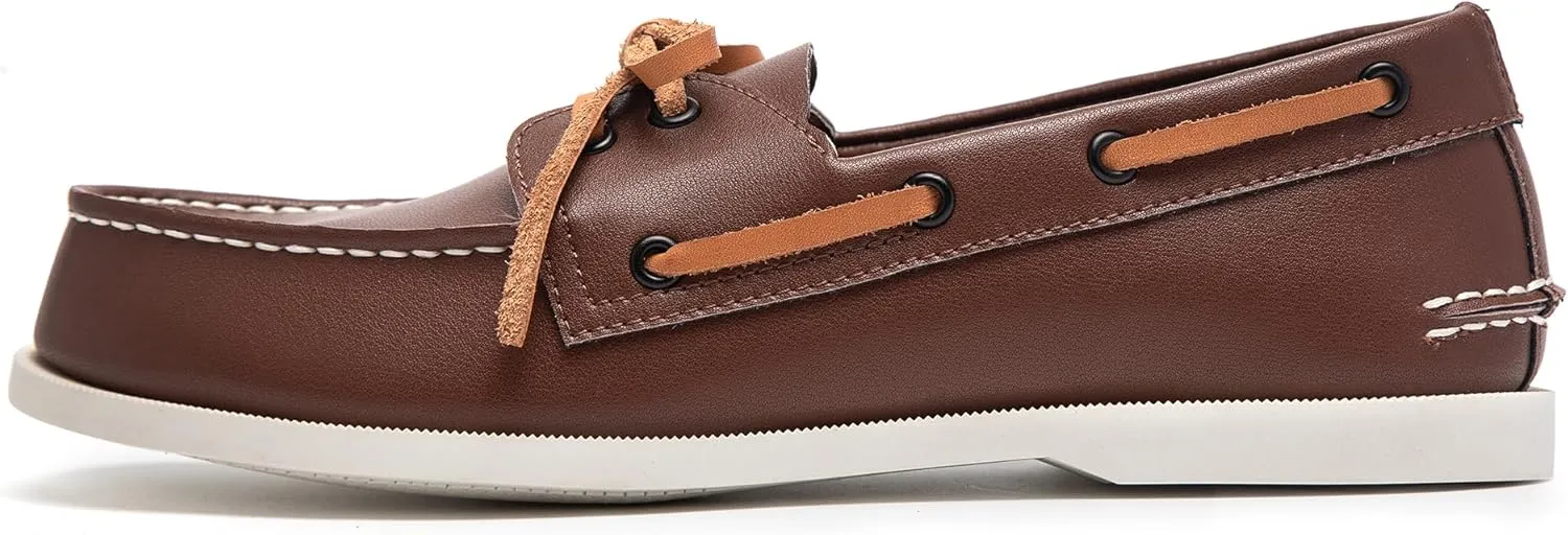 Men's Boat Shoes Slip On Modern Casual Work Loafer Moc Toe Walking Shoe