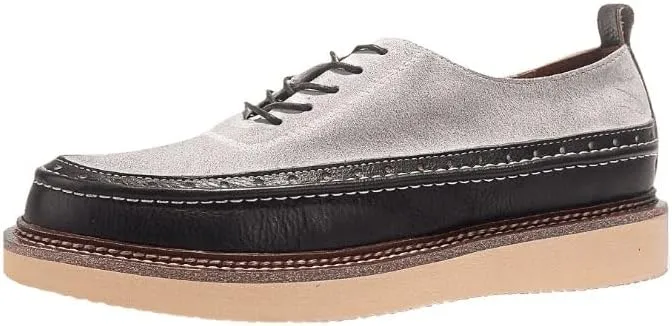 Men's Casual Lace-up Work Shoes Comfortable and Breathable Low-top Shoes with Thick Soles Suede-Proof Leather Wild Round Shoes(7)