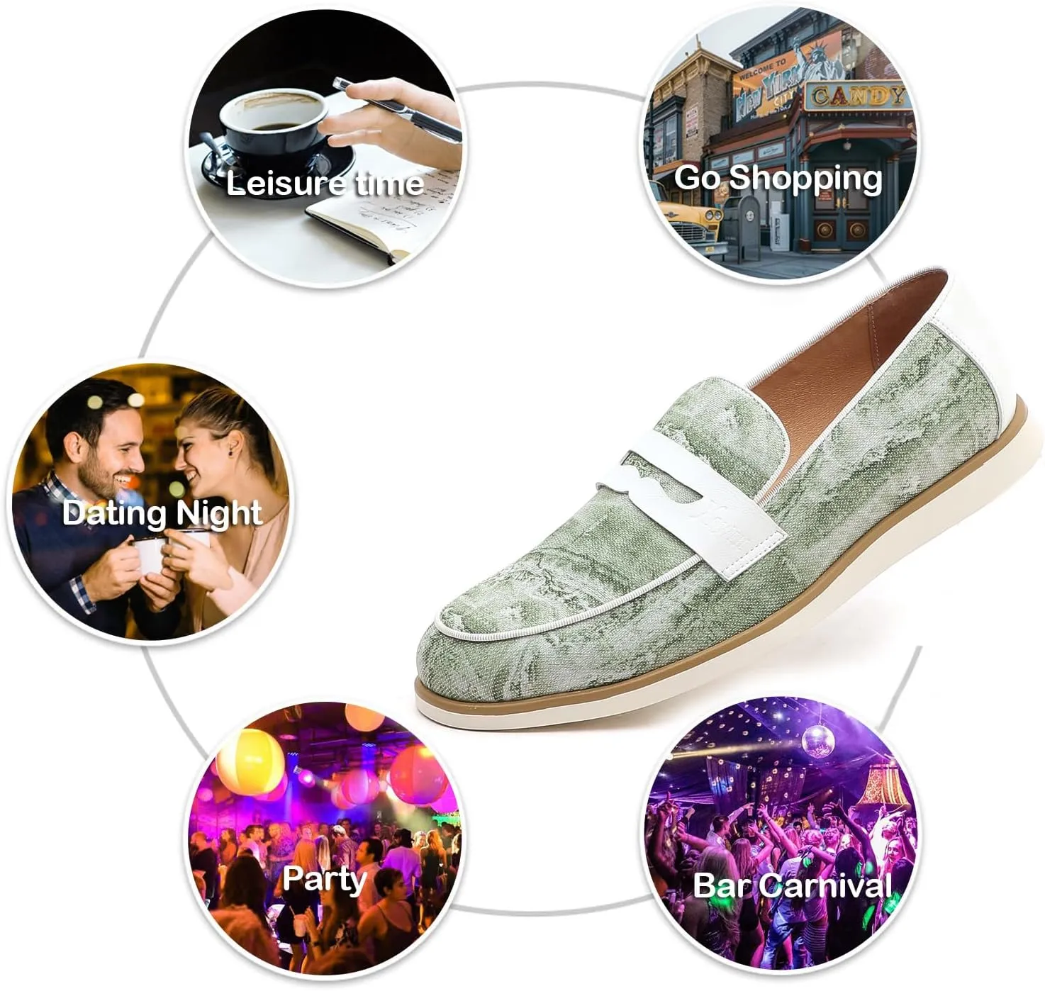 Men's Casual Loafers & Slip On Shoes Daily Commuting Comfortable Canvas Shoes Lightweight Non-Slip Walking Penny Shoes for Men