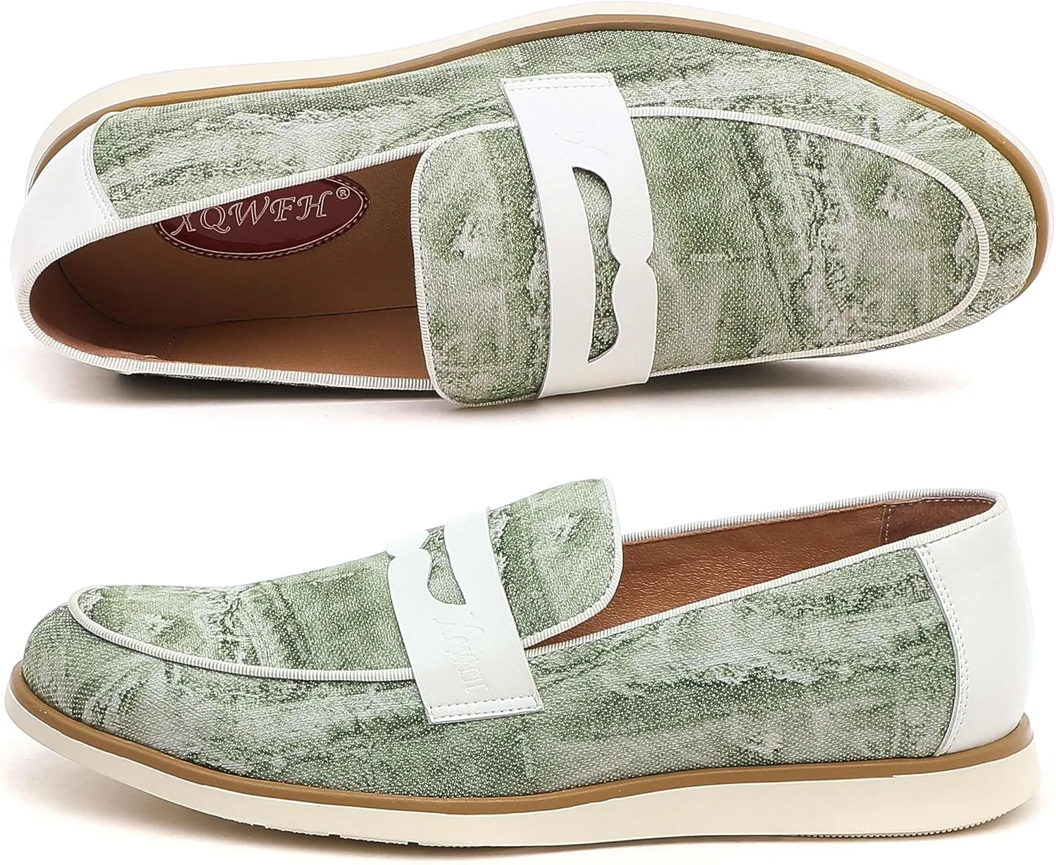 Men's Casual Loafers & Slip On Shoes Daily Commuting Comfortable Canvas Shoes Lightweight Non-Slip Walking Penny Shoes for Men