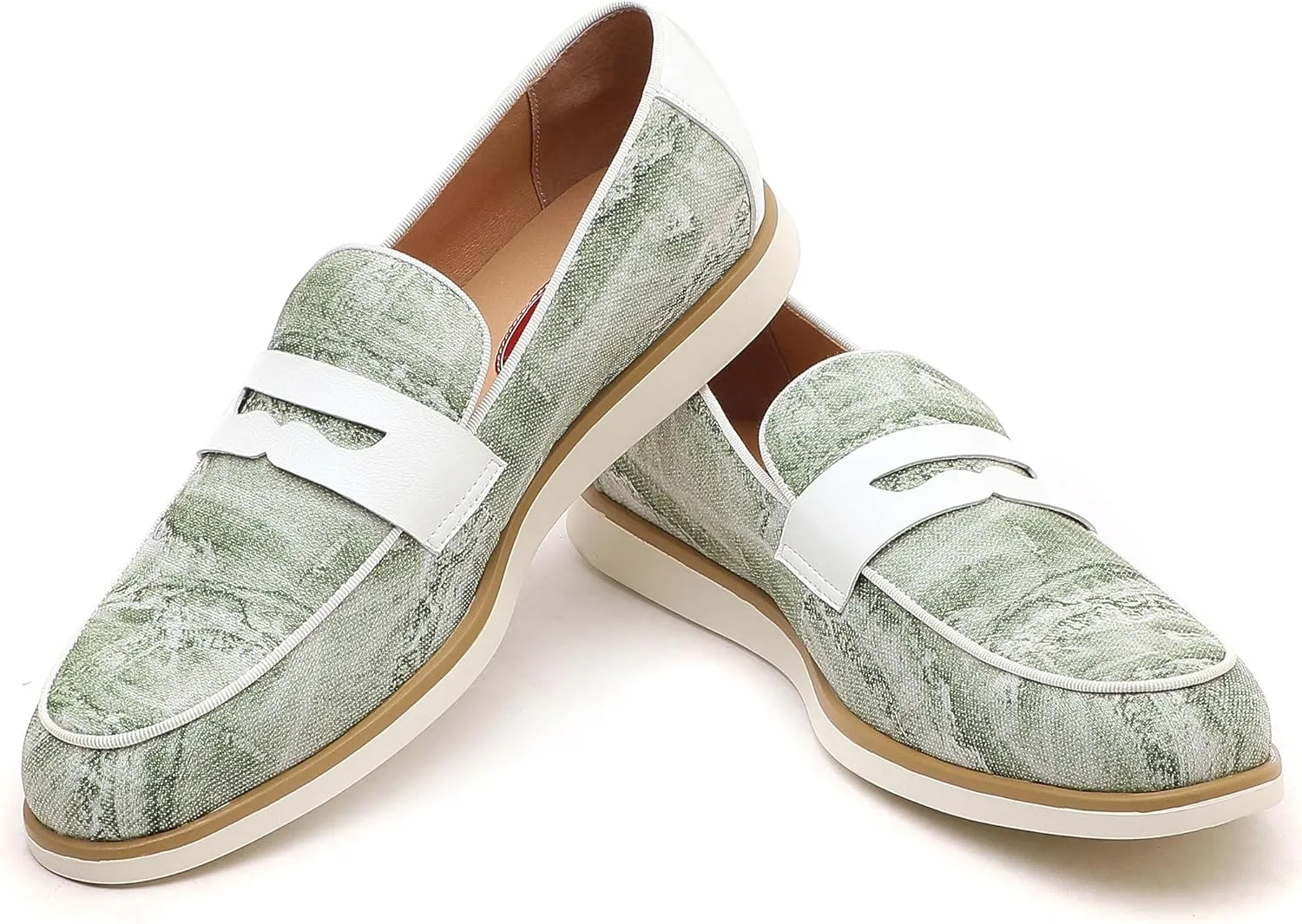 Men's Casual Loafers & Slip On Shoes Daily Commuting Comfortable Canvas Shoes Lightweight Non-Slip Walking Penny Shoes for Men