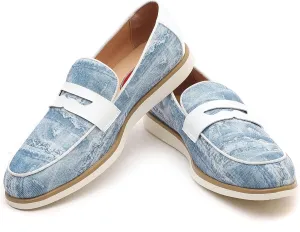 Men's Casual Loafers & Slip On Shoes Daily Commuting Comfortable Canvas Shoes Lightweight Non-Slip Walking Penny Shoes for Men