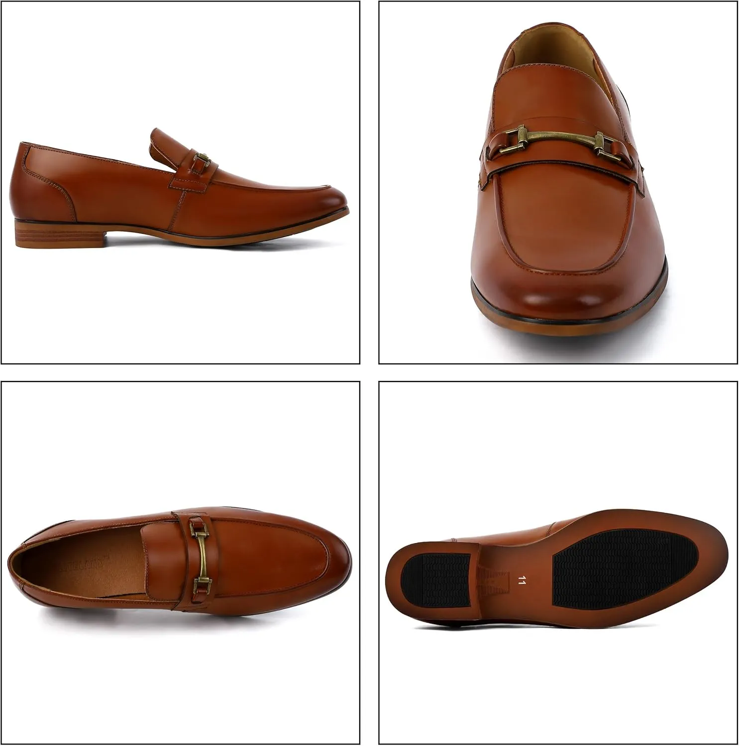 Men's Dress Penny Loafers, Mens Business Formal Leather Loafer Shoes, Moc Toe Casual Stylish Slip On Wedding Shoe for Men