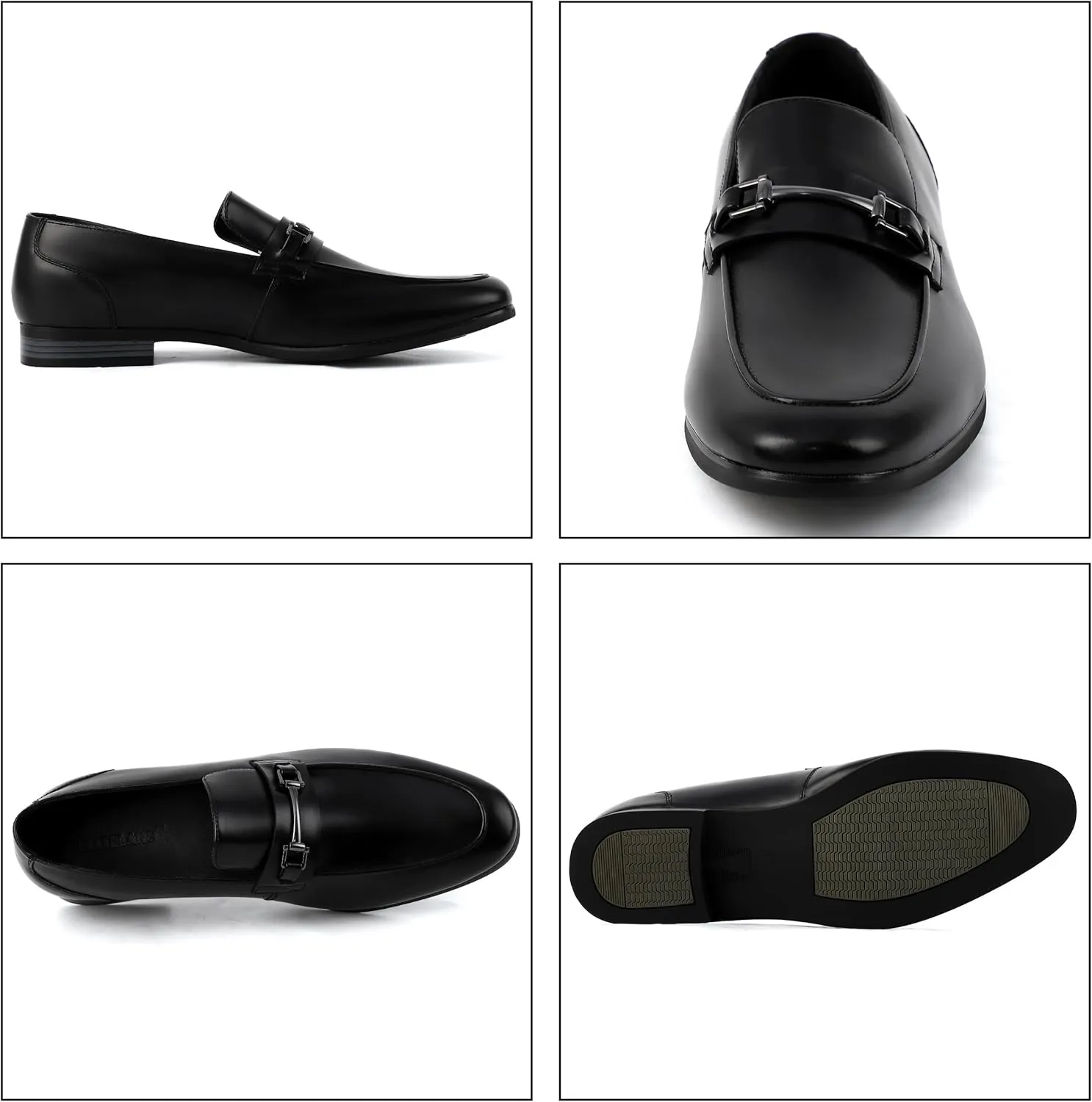 Men's Dress Penny Loafers, Mens Business Formal Leather Loafer Shoes, Moc Toe Casual Stylish Slip On Wedding Shoe for Men