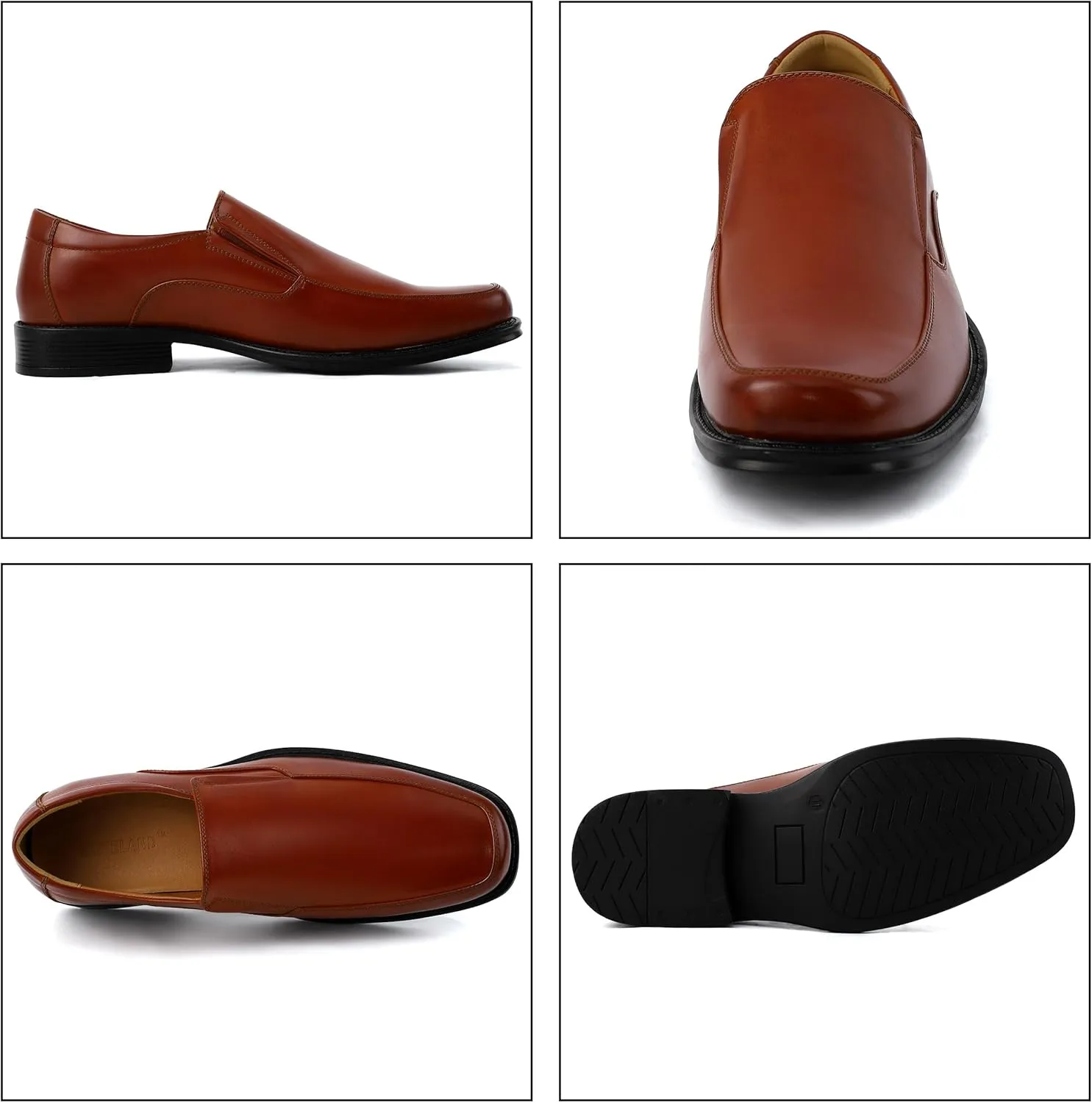 Men's Dress Penny Loafers, Mens Business Formal Leather Loafer Shoes, Moc Toe Casual Stylish Slip On Wedding Shoe for Men