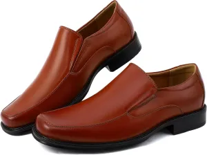 Men's Dress Penny Loafers, Mens Business Formal Leather Loafer Shoes, Moc Toe Casual Stylish Slip On Wedding Shoe for Men