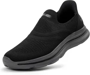 Men's Hands-Free Slip On Sneakers | Laceless Walking Shoes for Gym/Travel/Office