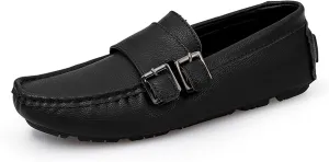 Men's Loafers Shoes Monk Strap Vegan Leather Stitching Details Round Toe Slip Resistant Flat Heel Lightweight Party Prom Slip-on