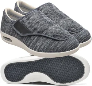 Men's Mesh Slip-on Trainers Casual Shoes Men's Wide Width Shoes with Easy Put On Adjustable Lightweight for Diabetic Edema Plantar Fasciitis Bunions Arthritis Swollen Feet