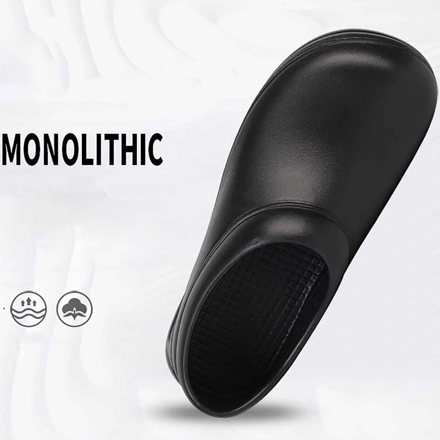 Men's Non Slip Shoes, Food Service Waterproof Kitchen Chef Slip On Restaurant Shoes, Lightweight Comfortable Working Footwear, Nursing Nurse Shoes