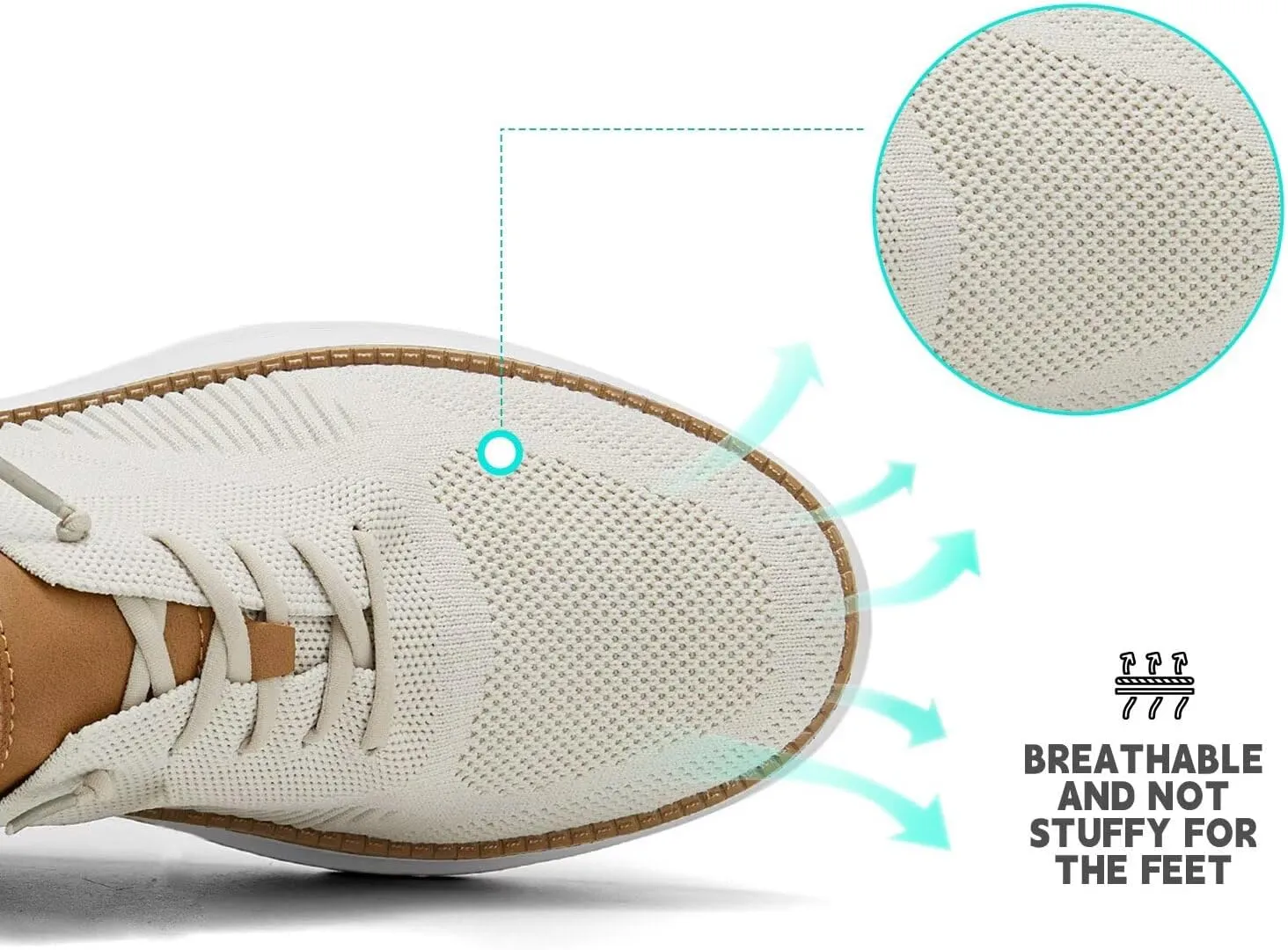 Mens Oxfords Casual Fashion Slip on Shoes Dress Business Sneakers Mesh Work Comfortable Lightweight Soft Sole
