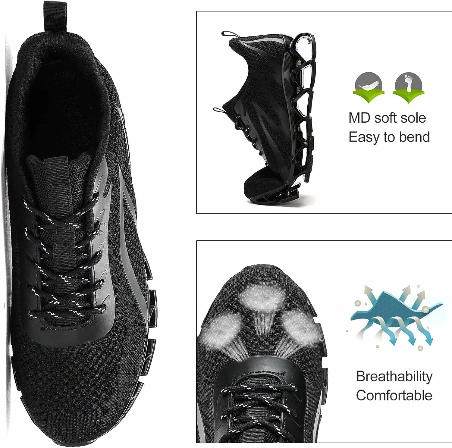 Mens Running Shoes Blade Tennis Walking Casual Sneakers Comfort Fashion Non Slip Work Sport Athletic Trainers