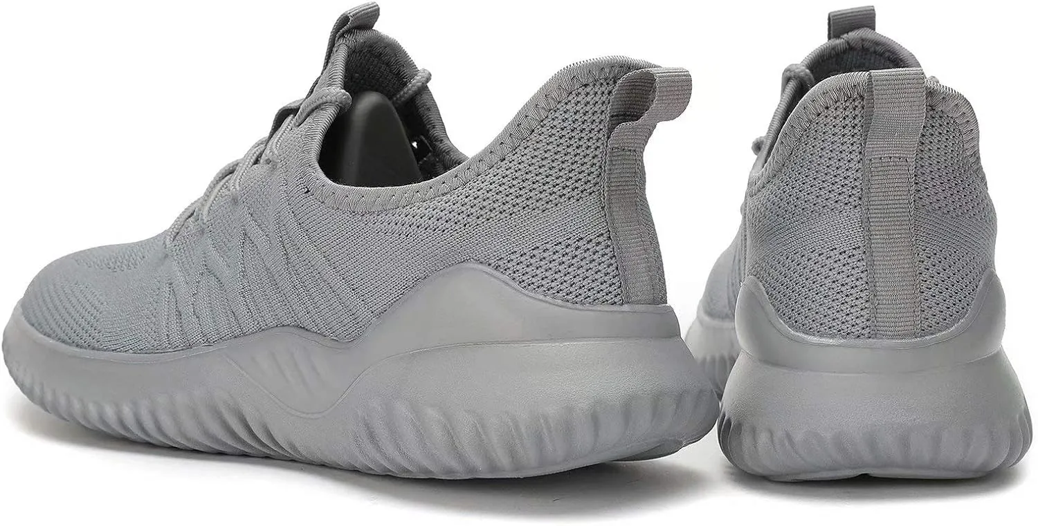 Mens Running Shoes Slip-on Walking Sneakers Lightweight Breathable Casual Soft Sole Trainers
