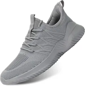 Mens Running Shoes Slip-on Walking Sneakers Lightweight Breathable Casual Soft Sole Trainers