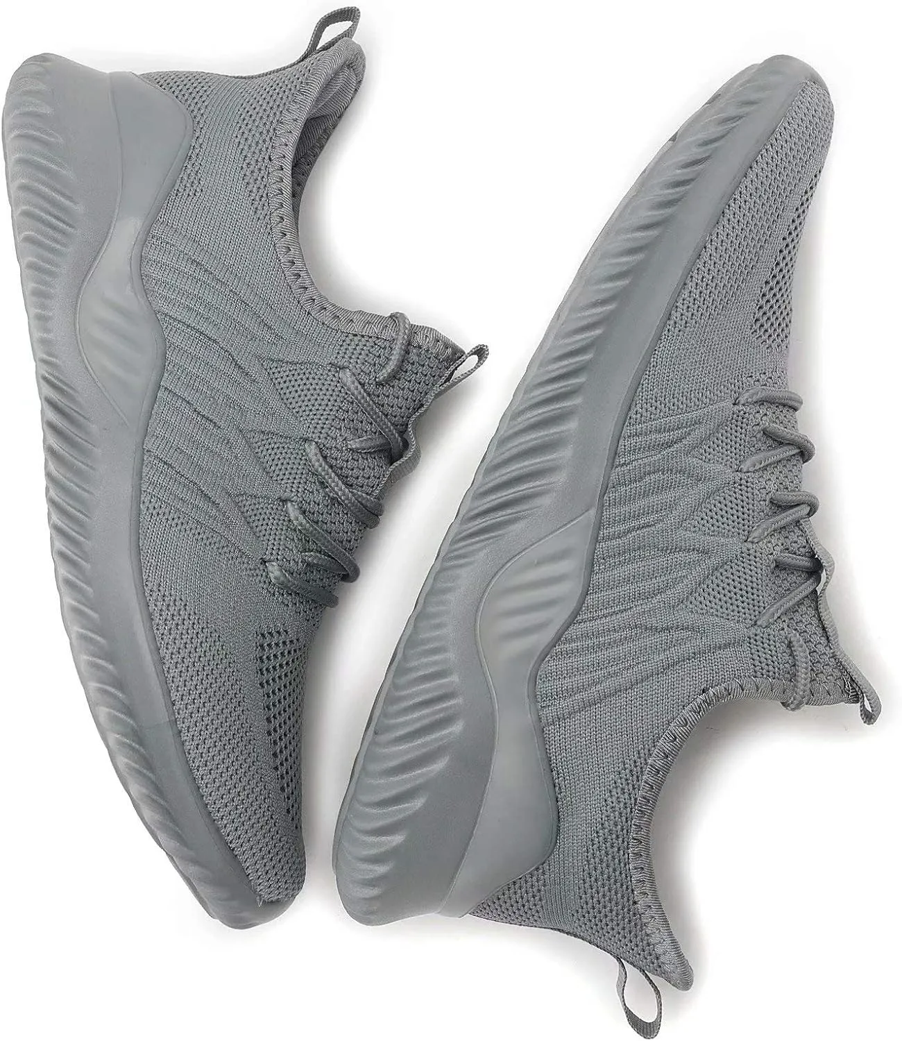 Mens Running Shoes Slip-on Walking Sneakers Lightweight Breathable Casual Soft Sole Trainers
